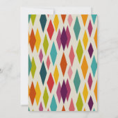 パーム春ダイヤモンドミッドモダンセンチュリー結婚ズ 招待状 (裏面)