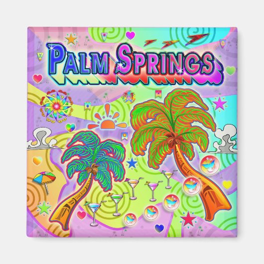 パーム春バケーションターゲットマグネット マグネット (正面)