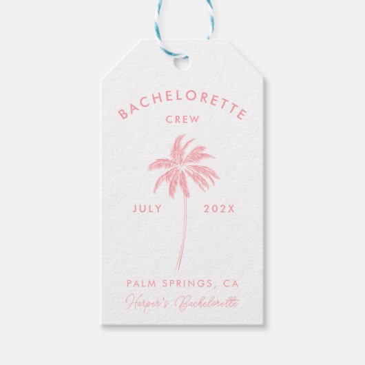 パーム春バチェロレッテサンキューユーメッセージカード ギフトタグ (正面)