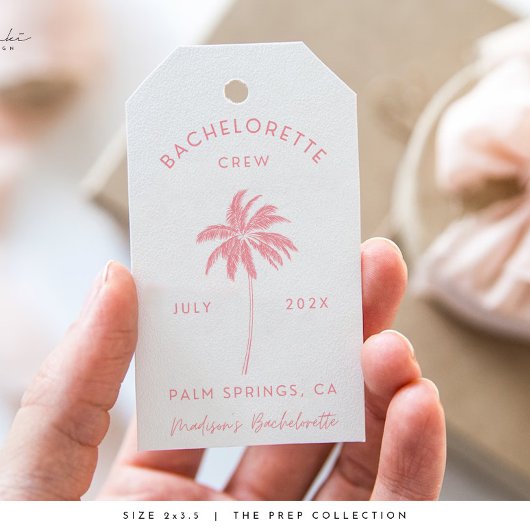 パーム春バチェロレッテサンキューユーメッセージカード ギフトタグ