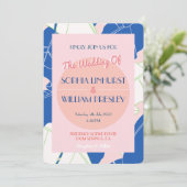 パーム春パラダイスモダン結婚式招待状 (スタンド正面)