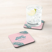 パーム春ピンクプールパーティー誕生日 コースター (右側)