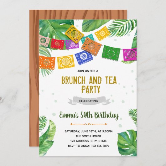 パーム春フィエスタテーマ 招待状 (正面/裏面)