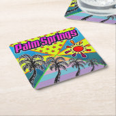 パーム春フリーダムコースター スクエアペーパーコースター (アングル)