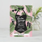 パーム春ブライダルシャワープール招待状(ピンク) 招待状 (スタンド正面)