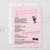 パーム春ブライダルシャワープール招待状(ピンク) 招待状 (裏面)