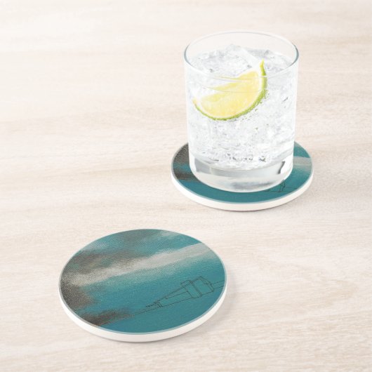 パーム春ブラシファイアファンタジーディナープレート コースター (側面)