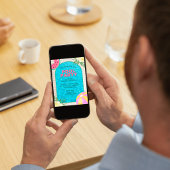 パーム春ブルーアダルトプールパーティの招待状 招待状