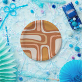 パーム春ミッドセンチュリーモダンボホ抽象芸術 ペーパープレート (パーティー)