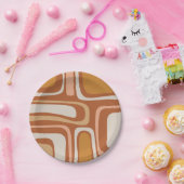 パーム春ミッドセンチュリーモダンボホ抽象芸術 ペーパープレート (パーティー)