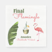 パーム春ラストフラミングルバチェロレッテ スタンダードランチョンナプキン (正面)