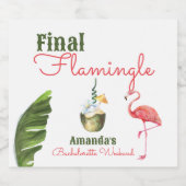 パーム春ラストフラミングルバチェロレッテ スパークリングワインラベル (シングルラベル)