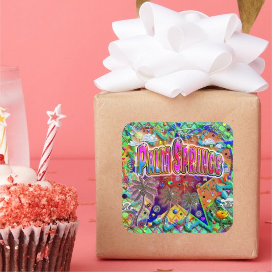 パーム春リスクファクタステッカー スクエアシール (パーティー)