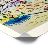 パーム春レトロマッププリント ポスター (角)