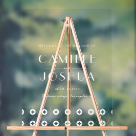 パーム春レトロ結婚のアクリル系ウェルカムサイン アクリルサイン