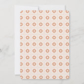 パーム春レトロ結婚式の日付を保存 招待状 (裏面)