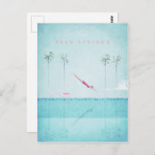 パーム春ヴィンテージ旅行ポスター – アートポストカード ポストカード (正面/裏面)