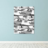 パーム春ヴィンテージMCMプリント キャンバスプリント (インサイチュ (ウッドフロア))