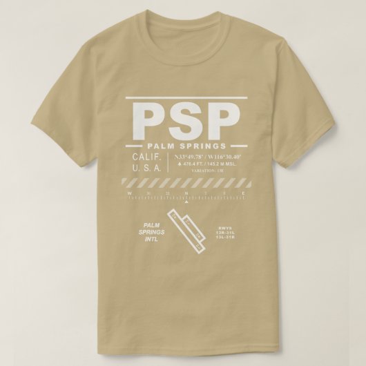 パーム春国際的エアポートPSPティーシャツ Tシャツ (デザイン正面)