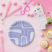 パーム春抽象芸術パターンラベンダーパープル ペーパープレート (パーティー)