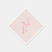 パーム春赤面ピンク スタンダードカクテルナプキン (角)