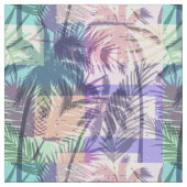 パーム木模様織物 ファブリック (クローズアップ)