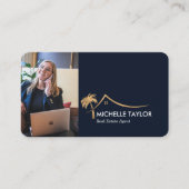 パーム海岸不動産実在不動産不動産仲介業者写真QR 名刺 (正面)