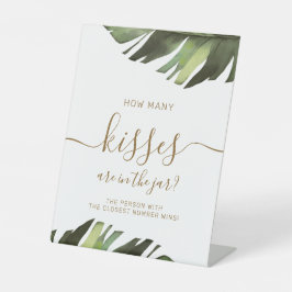 パーム熱帯瓶の看板にキスが何個入っているか 台座サイン