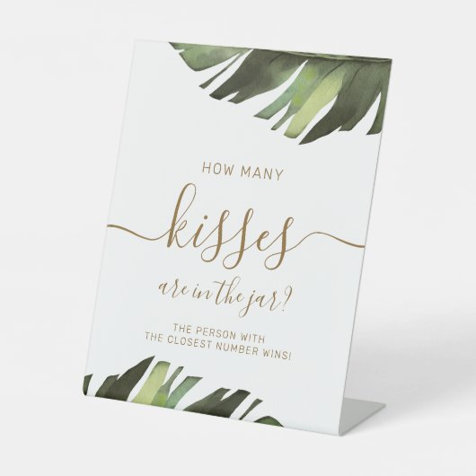 パーム熱帯瓶の看板にキスが何個入っているか 台座サイン (正面)