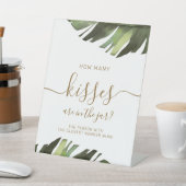 パーム熱帯瓶の看板にキスが何個入っているか 台座サイン (インサイチュ)