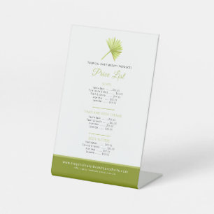 パーム熱帯美しい製品価格リスト緑 台座サイン