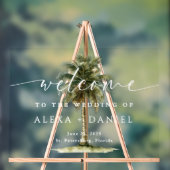 パーム王室のトロピカル結婚の歓迎 アクリルサイン (ニュートラル)