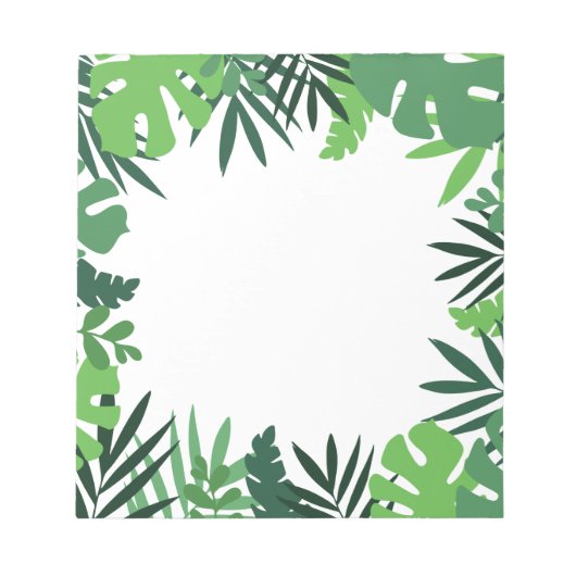 パーム環境にやさし葉、熱帯のジャングルの葉 ノートパッド (正面)