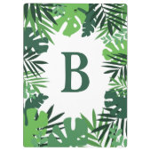パーム環境にやさし葉、熱帯ジャングルモノグラム クリップボード (裏面)