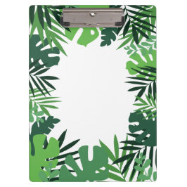 パーム環境にやさし葉、熱帯ジャングルモノグラム クリップボード