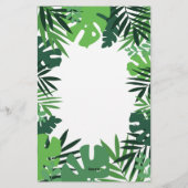 パーム環境にやさし葉、熱帯ジャングルモノグラム 便箋 (裏面)