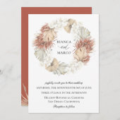 パーム素朴リース結婚ズ 招待状 (正面/裏面)