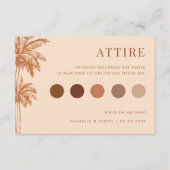 パーム結婚ツリーの衣装ゲストドレスコードカード エンクロージャーカード (正面)