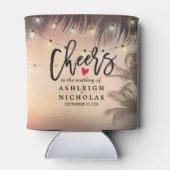 パーム結婚ツリーを愛する応援ストリングライト 缶クーラー (裏面)