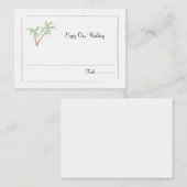 パーム結婚ツリー席/エスコートカード プレイスカード (正面/裏面)