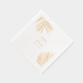 パーム結婚リーフ 箔ナプキン (右)