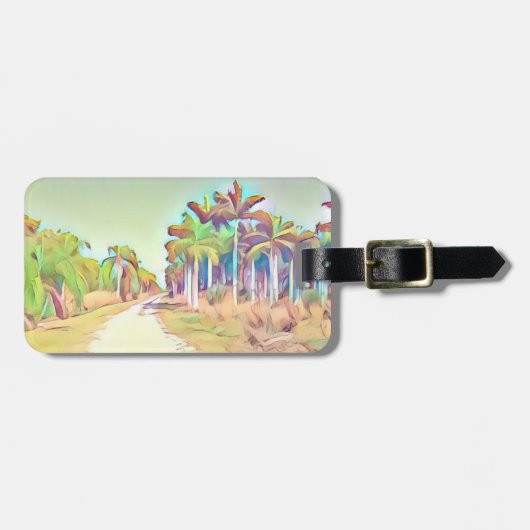 パーム絵を描ロード ラゲッジタグ (正面横)
