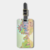 パーム絵を描ロード ラゲッジタグ (正面縦)