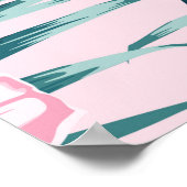 パーム絵画とトロピック夏のシームレスなパターン ポスター (角)