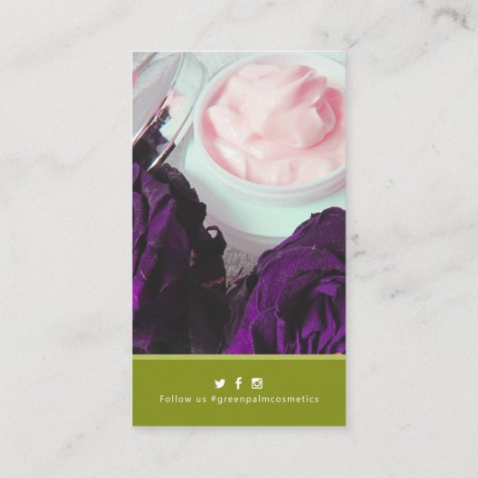 パーム美しい衛生会社の写真カスタム 名刺 (裏面)