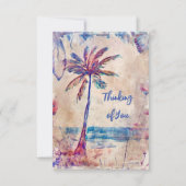 パーム考えるツリーのカードFlat Note Card ノートカード (正面)