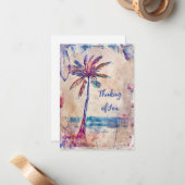 パーム考えるツリーのカードFlat Note Card ノートカード (正面/裏面インサイチュ)