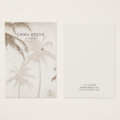 パーム自然ツリー鳥のイヤリング表示カード (正面&裏面)