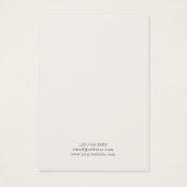 パーム自然ツリー鳥のイヤリング表示カード (裏面)