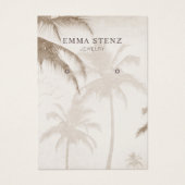 パーム自然ツリー鳥のイヤリング表示カード (正面)